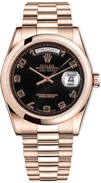 replique Montre Rolex Day-Date 36 en or rose 118205