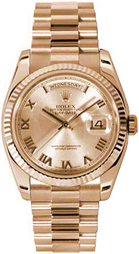 replique Montre Rolex Day-Date 36 en or rose 18K 118235