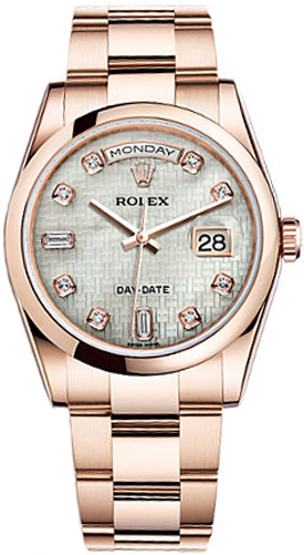 replique Montre Rolex Day-Date 36 nacre avec cadran diamant 118205