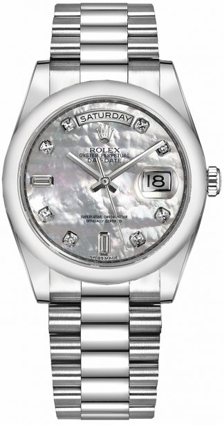 replique Montre Rolex Day-Date 36 nacre platine 118206