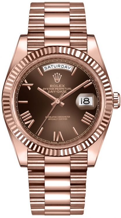 replique Montre Rolex Day-Date 40 pour homme en or 228235