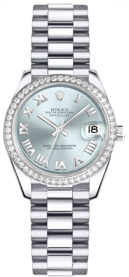 replique Montre Rolex Lady-Datejust 26 Ice Blue Dial 179136