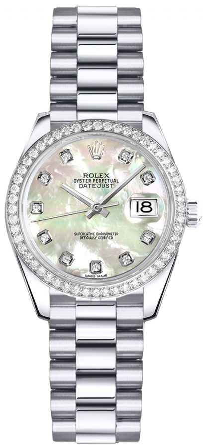 replique Montre Rolex Lady-Datejust 26 Platine 179136