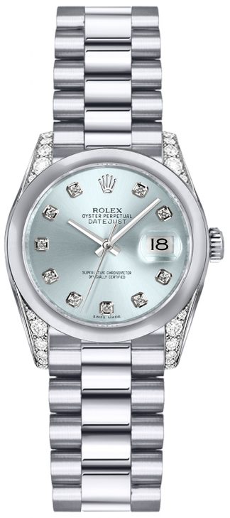 replique Montre Rolex Lady-Datejust 26 Platinum Diamond 179296