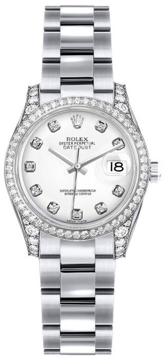 replique Montre Rolex Lady-Datejust 26 diamants en or blanc 179159