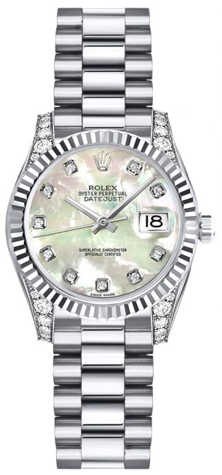 replique Montre Rolex Lady-Datejust 26 en nacre et diamant 179239