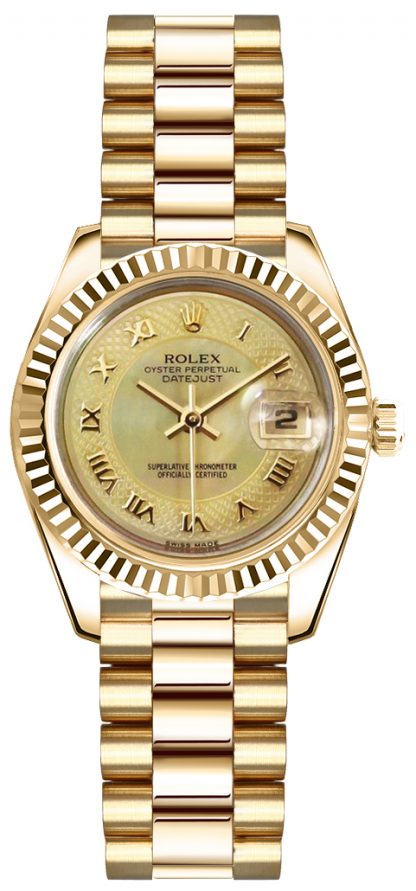 replique Montre Rolex Lady-Datejust 26 en or 179178