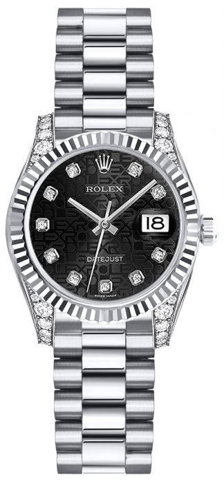 replique Montre Rolex Lady-Datejust 26 en or blanc 179239