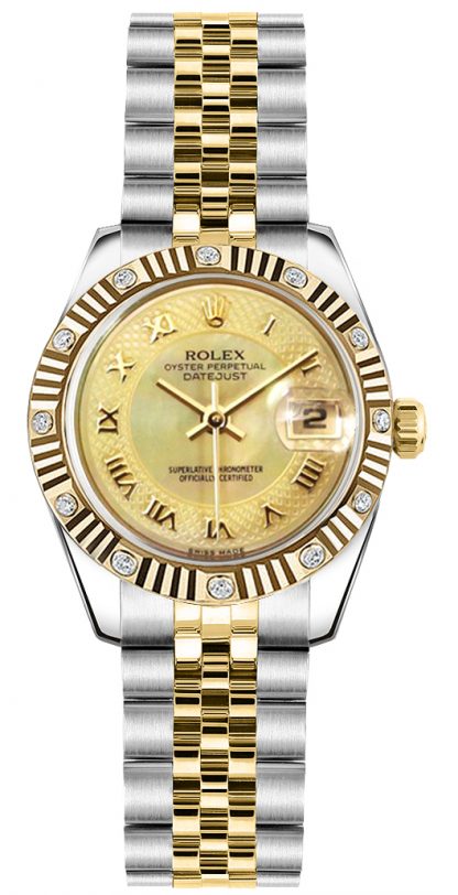 replique Montre Rolex Lady-Datejust 26 en or et acier 179313