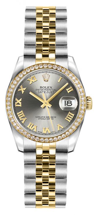 replique Montre Rolex Lady-Datejust 26 en or et acier 179383