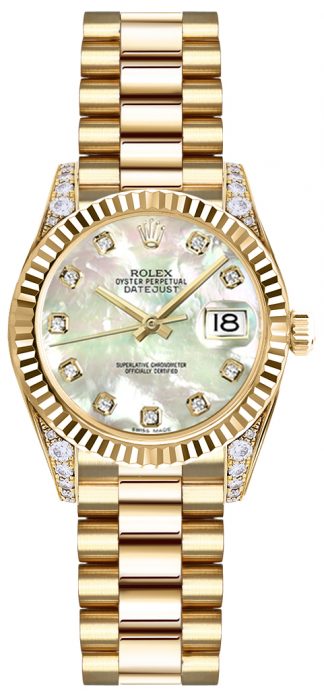 replique Montre Rolex Lady-Datejust 26 nacre avec cadran en diamant 179238