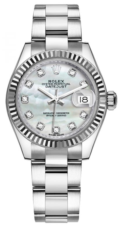 replique Montre Rolex Lady-Datejust 28 en nacre et diamant 279174