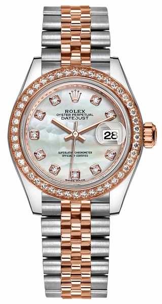 replique Montre Rolex Lady-Datejust 28 en or et acier 279381RBR