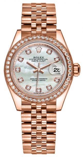 replique Montre Rolex Lady-Datejust 28 en or massif 279135RBR