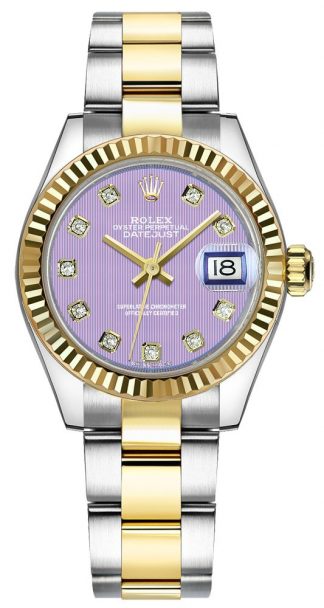 replique Montre Rolex Lady-Datejust 28 lunette cannelée 279173