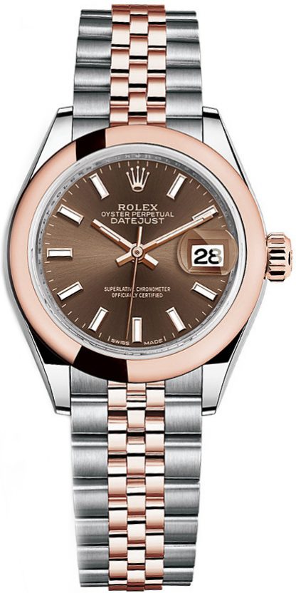 replique Montre Rolex Lady-Datejust 28 à lunette bombée 279161