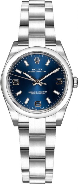 replique Montre Rolex Oyster Perpetual 26 cadran bleu 176200