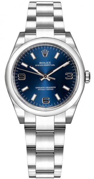 replique Montre Rolex Oyster Perpetual 31 à cadran bleu 177200