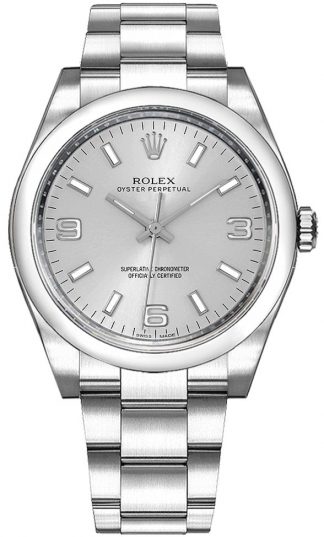 replique Montre Rolex Oyster Perpetual 36 à cadran argenté 116000