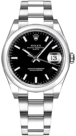 replique Montre Rolex Oyster Perpetual Date 34 cadran noir 115200