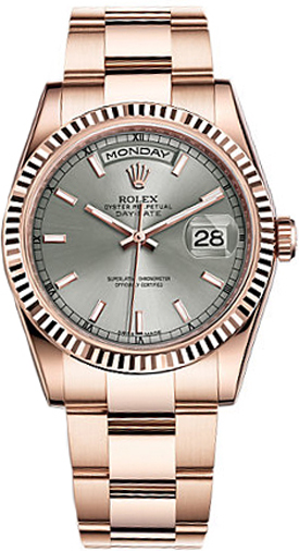 replique Montre automatique Rolex Day-Date 36 en or rose 118235