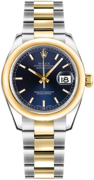 replique Montre bracelet Rolex Datejust 31 cadran bleu Oyster 178243