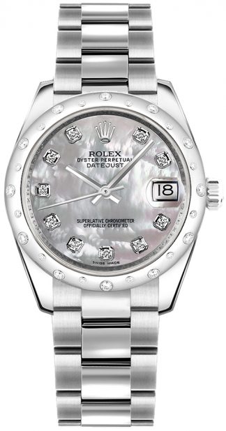 replique Montre bracelet Rolex Datejust 31 en nacre et diamant Oyster 178344