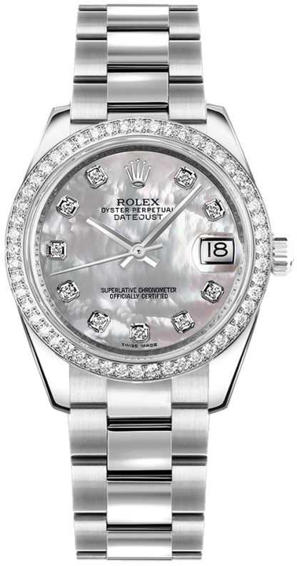 replique Montre bracelet Rolex Datejust 31 en nacre et diamant Oyster 178384