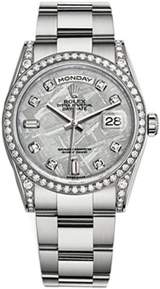 replique Montre bracelet Rolex Day-Date 36 Diamond Oyster en or 118389