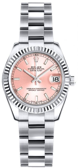 replique Montre bracelet Rolex Lady-Datejust 26 cadran rose Oyster 179179