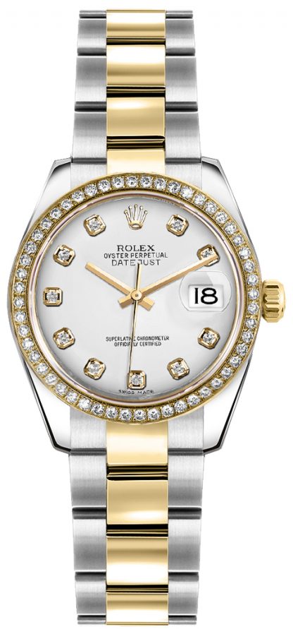 replique Montre bracelet Rolex Lady-Datejust 26 diamant blanc Oyster 179383