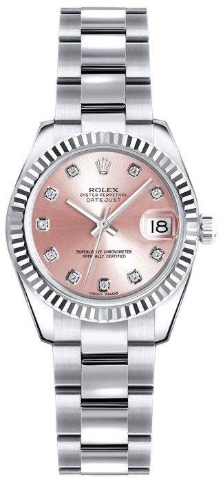 replique Montre bracelet Rolex Lady-Datejust 26 diamant rose Oyster 179179