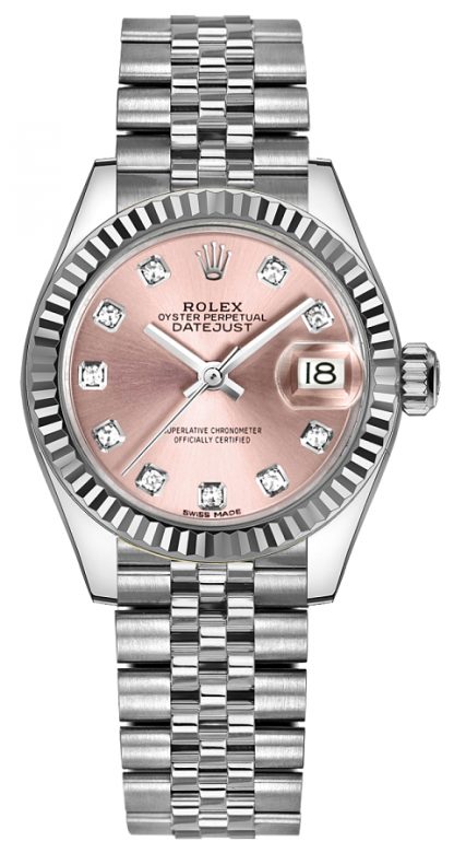 replique Montre-bracelet Rolex Lady-Datejust 28 cadran diamant rose jubilé 279174