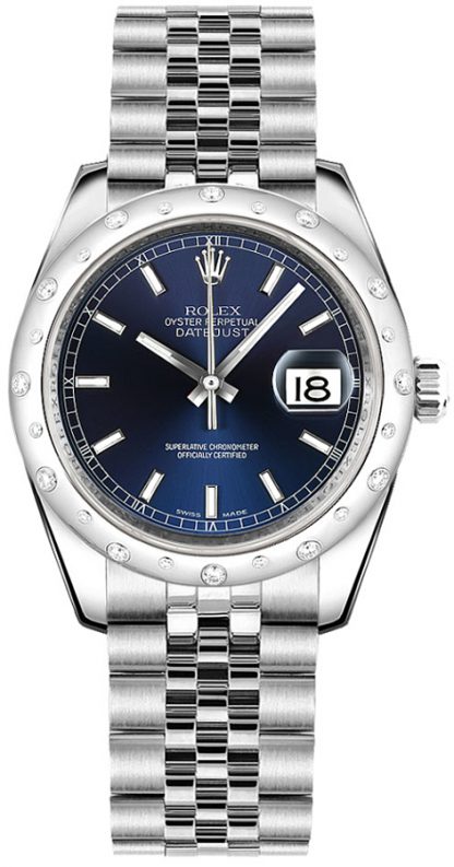 replique Montre bracelet jubilé Rolex Datejust 31 cadran bleu 178344