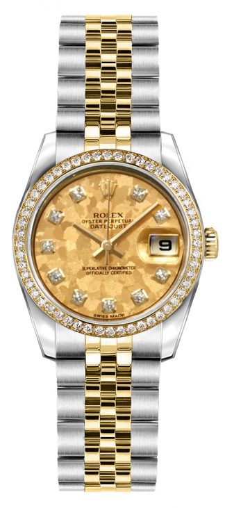 replique Montre bracelet jubilé Rolex Lady-Datejust 26 en acier et or 179383