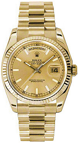 replique Montre de luxe Rolex Day-Date 36 en or jaune 118238