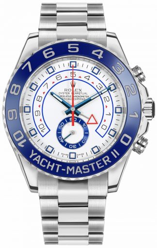 replique Montre de luxe pour homme à cadran blanc Rolex Yacht-Master II 116680