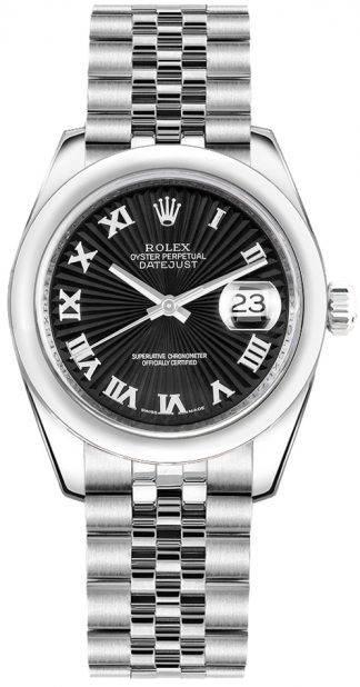 replique Montre de luxe à cadran noir Rolex Datejust 31 178240