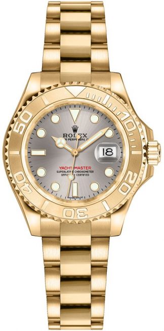 replique Montre en or Rolex Yacht-Master 29 pour femme 169628