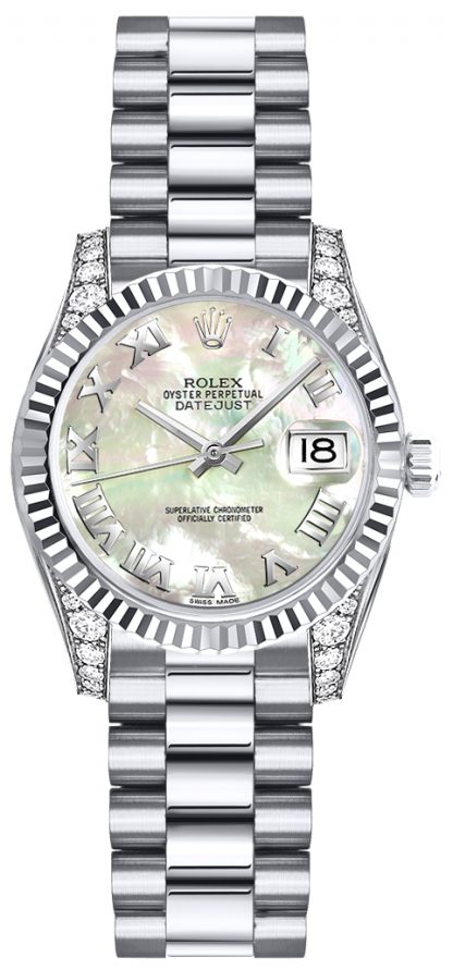 replique Montre en or pour femme Rolex Lady-Datejust 26 179239