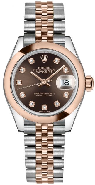 replique Montre femme Rolex Datejust 31 Chocolate Diamond Dial 278241