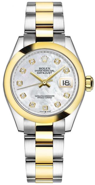 replique Montre femme Rolex Datejust 31 avec lunette bombée et nacre 278243