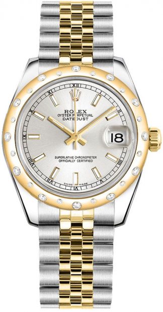 replique Montre femme Rolex Datejust 31 cadran argenté 178343