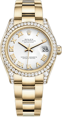 replique Montre femme Rolex Datejust 31 cadran blanc diamant 178158