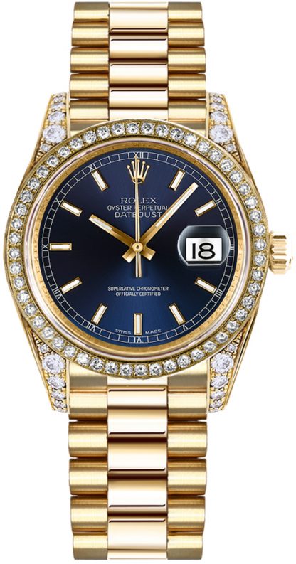 replique Montre femme Rolex Datejust 31 cadran bleu 178158