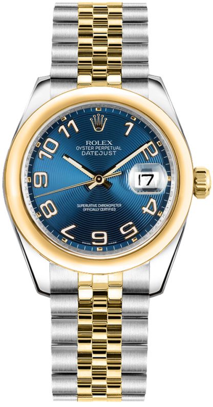 replique Montre femme Rolex Datejust 31 cadran bleu 178243