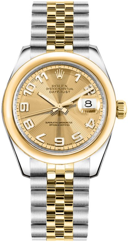 replique Montre femme Rolex Datejust 31 cadran champagne 178243