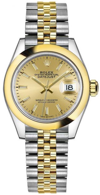 replique Montre femme Rolex Datejust 31 cadran champagne 278243