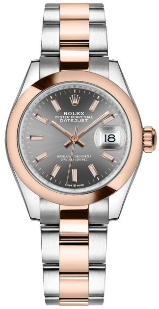 replique Montre femme Rolex Datejust 31 cadran rhodié foncé 278241