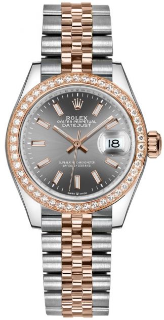 replique Montre femme Rolex Datejust 31 cadran rhodié foncé 278381RBR